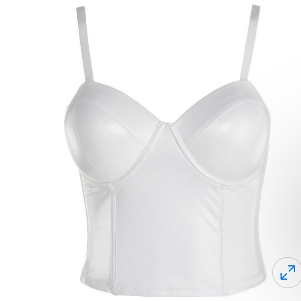 White Sleek Corset for Adults with Removable Straps, NWT.